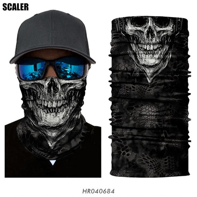 High Elastic 3D Seamless Bandana Skull Cycling Women Headwear Joker V Vendetta Face Mask Ski Hiking Magic Bandana Buff Balaclava