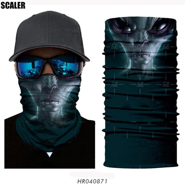 High Elastic 3D Seamless Bandana Skull Cycling Women Headwear Joker V Vendetta Face Mask Ski Hiking Magic Bandana Buff Balaclava