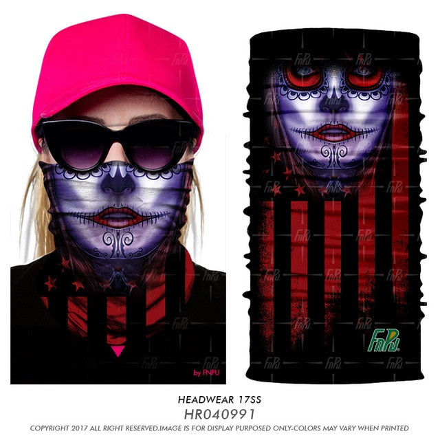 Skull Seamless Balaclava Magic Scarf Heaewear Outdoor Sports Bandanas