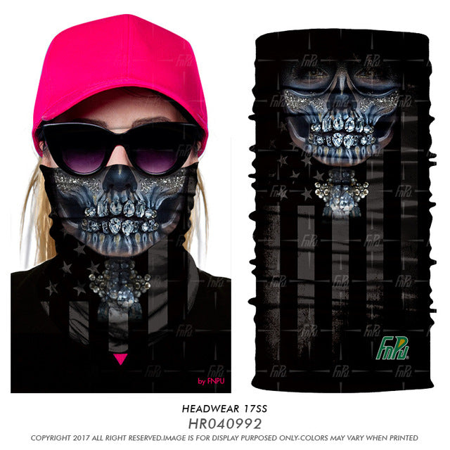 Skull Seamless Balaclava Magic Scarf Heaewear Outdoor Sports Bandanas