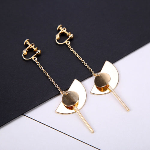 Opened Circle Ear Cuff Clips Women Big Arc Pendant Long Clip on Earrings for Women Girls Cartilage Jewelry non Without Pierced