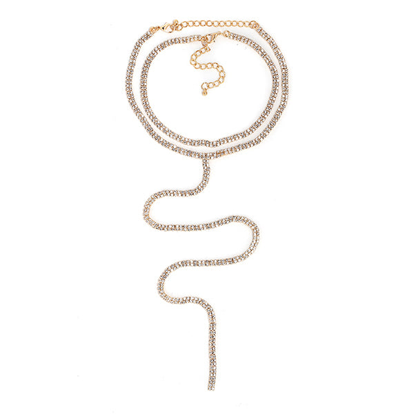 Hot Sell Luxury Collar Chokers Necklace Women Elegant Maxi Statement Rhinestone Choker Crystal Gem Necklaces