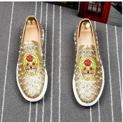Rivet skull Casual platform Flats Shoes