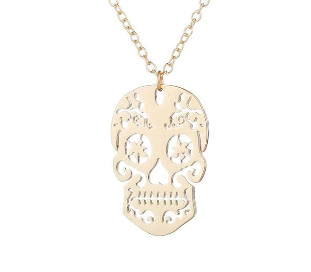 Skeleton Pendant Necklace Women Ethnic Skull Necklaces