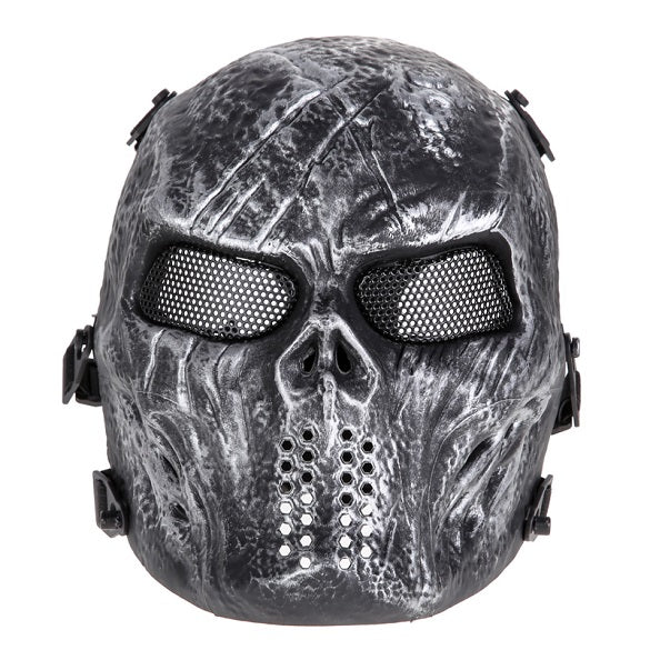 Skull Airsoft Party Mask Paintball Full Face Mask Army Games Mesh Eye