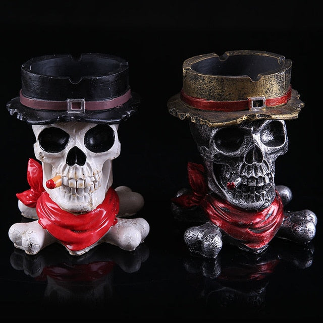 Fashion Skull Ashtray Large Belt Lid Personalized Resin Ashtray