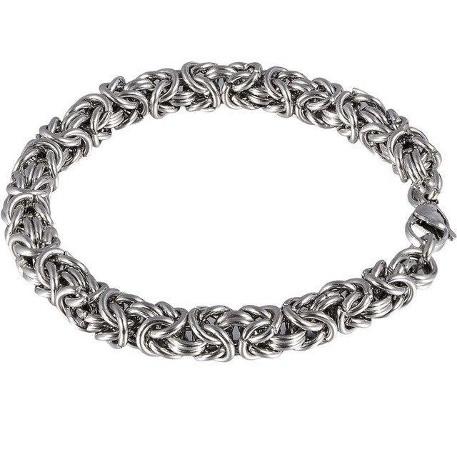 Punk Rock Stainless Steel Bracelet Men Antique Silver Gold Color Skull Bracelet Men Gothic Jewelry Open Bracelet&Bangles