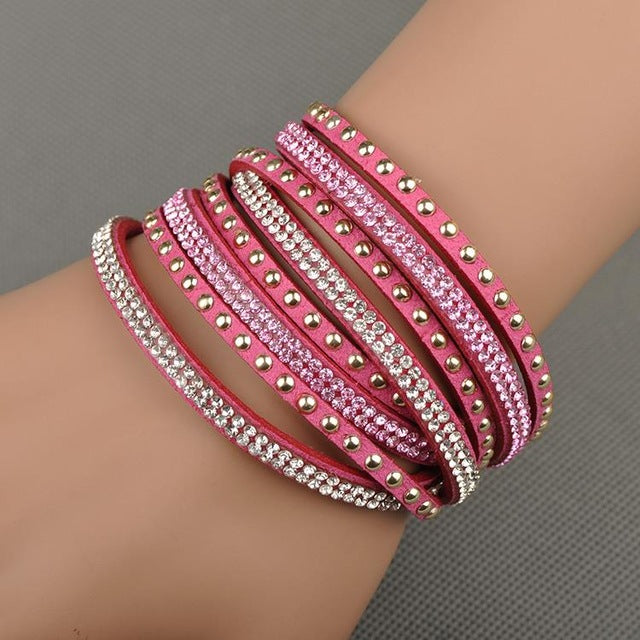 Lokaer Hot Sale Wholesale Fashion Wrap Bracelet Multilayer Bracelets 6 Colors To Choose For Women Gift
