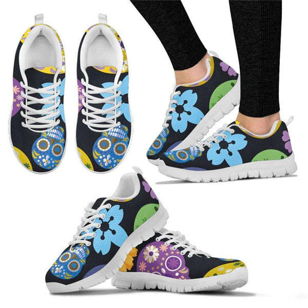 Sugar Skulls Women's 3D Print Sneakers Women Flats Shoes