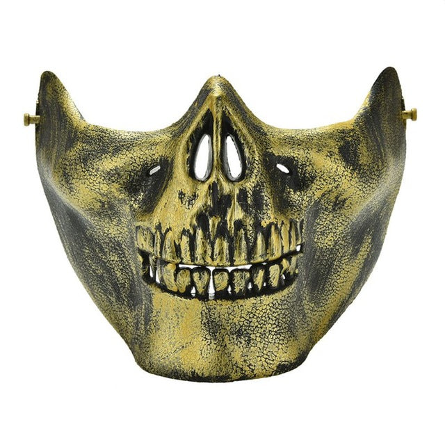 Skull Skeleton Mask Army Games Outdoor Metal Mesh Eye Shield Costume for Halloween Party