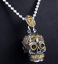 Stainless steel SUGAR Virgin Mary SKULL CROSS MEXICAN GOTHIC BIKER ROCKER PENDANT NECKLACE charm men women fashion jewelry