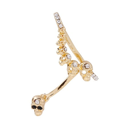 Crystal Cuff Earrings Double Side Earrings Jackets For Women Ear Skull