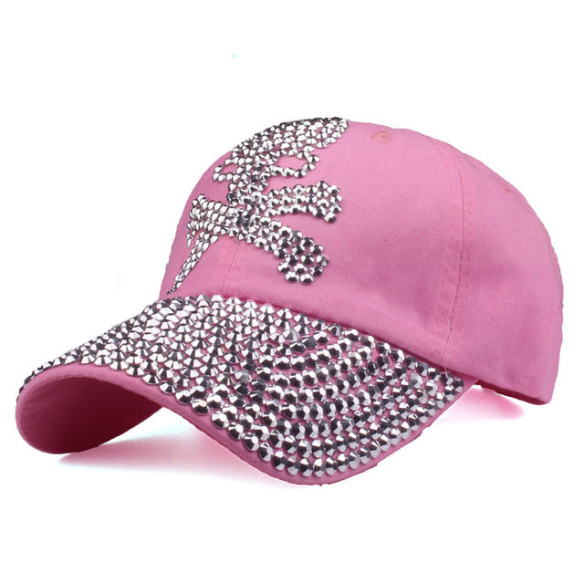 Baseball caps for women and men Casual Rhinestones Skull cap new fashion high quality Unisex hat Female Peaked cap