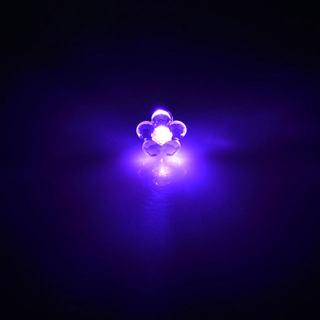 6 Colors ! New Design Personality Lovely Flower LED Luminous Earrings Women Jewelry Glow In The Dark Earrings