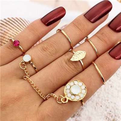 Fashion Black Opening Ring 3 pcs/set Midi Finger Knuckle Ring Set for Women Punk Alloy Finger Rings Boho Jewelry