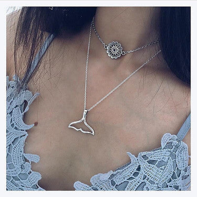 Vintage Bohemia Choker Necklace for Women Moon Elephant Chain Statement Necklace Pendant Fashion Jewelry Ethnic Collar