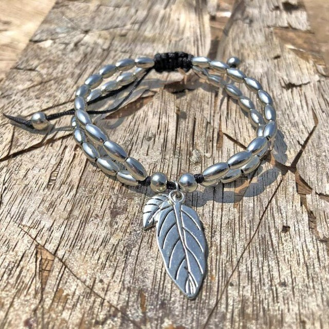 New Fashion Multilayer Retro Bohemia Round Leaves Anklet Beach Foot Jewelry Pull Bead Boho Anklet Bracelet For Women