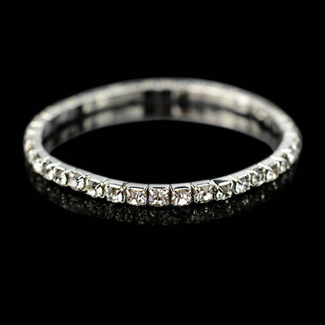 1PC Fashion Hot Sale Popular Bracelet For Women Crystal Stretch Shine Wedding Bridal Gift