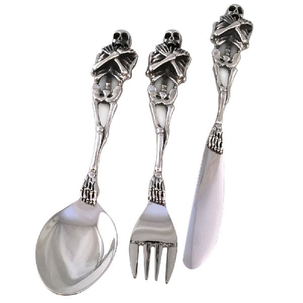 Skull Cutlery Set Stainless Steel Western Dinnerware Fork Wedding Dinner Sets