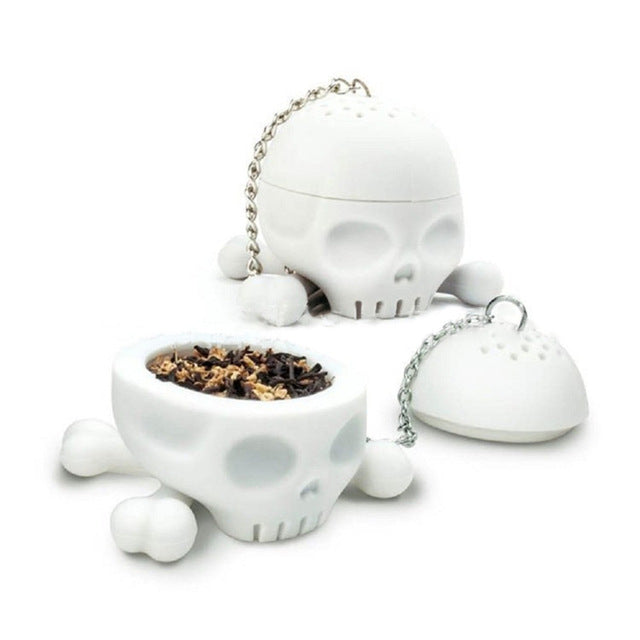 Silicone T-Bones Tea Bones Skull Tea Infuser Loose Leaf Leaves Tea Strainer Infuser