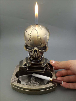 Ashtrays Creative luck Skull Cigarettes Ashtray Home Car Decoration Home Furnishing decoration