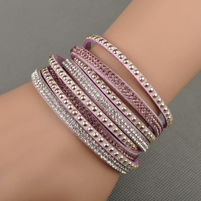 Lokaer Hot Sale Wholesale Fashion Wrap Bracelet Multilayer Bracelets 6 Colors To Choose For Women Gift