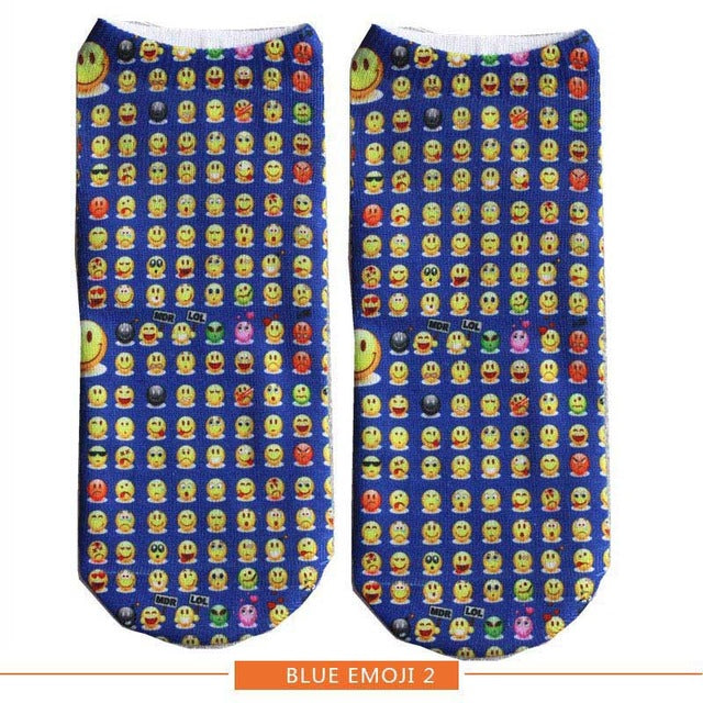 New arrival Women Low Cut Ankle Socks Funny Skull 3D Printing Sock Cotton Hosiery Gothic Punk Shantou Printed Sock