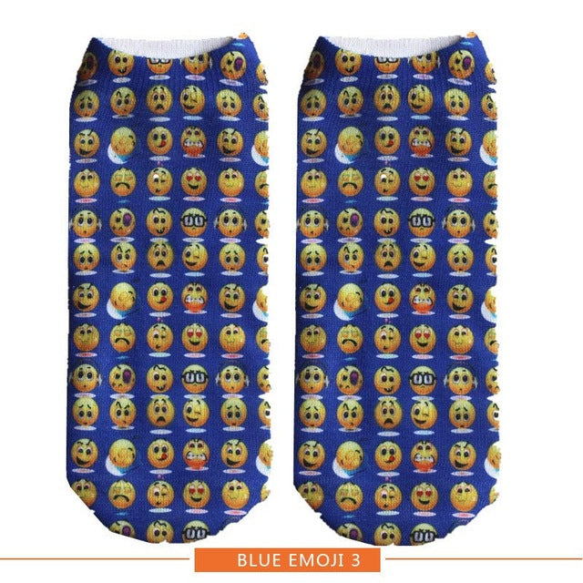 New arrival Women Low Cut Ankle Socks Funny Skull 3D Printing Sock Cotton Hosiery Gothic Punk Shantou Printed Sock