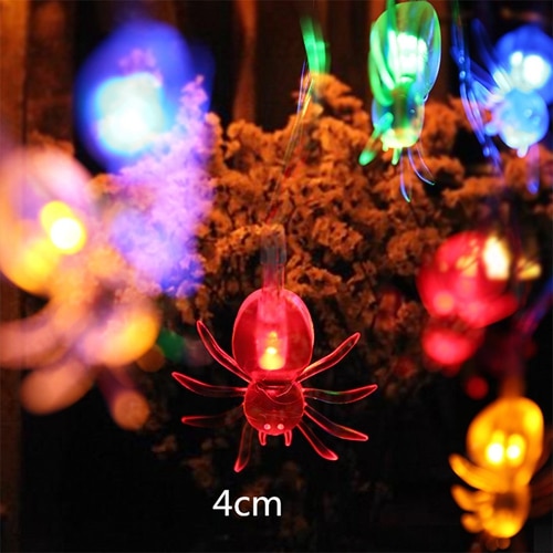 10 LED Hanging Halloween Decor Pumpkins/Ghost/Spider/Skull LED String Lights Lanterns Lamp For DIY Home Outdoor Party Supplies