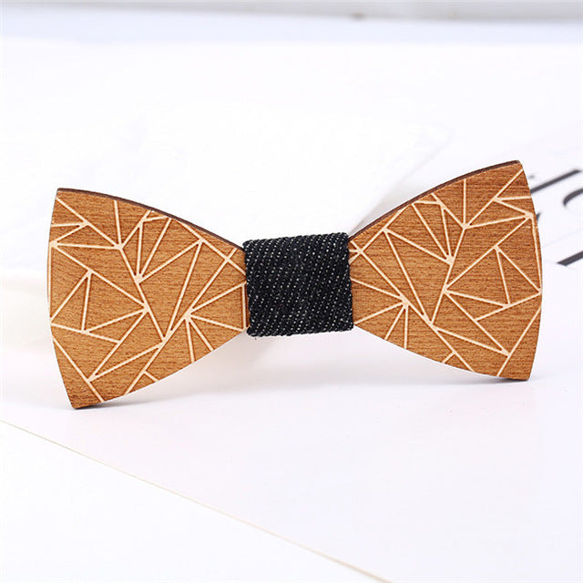 Hot Fashion Mens Wooden Bow Tie Accessory Wedding Party Christmas Gifts Bamboo Wood Bowtie Neck Wear for Men Women cravat
