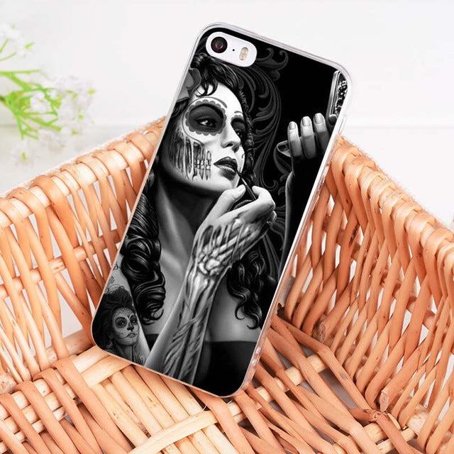 Day of the Dead transparent soft tpu phone case cover