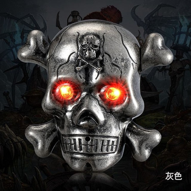 Electronic Lighter Skull Head Horror Sound USB LED