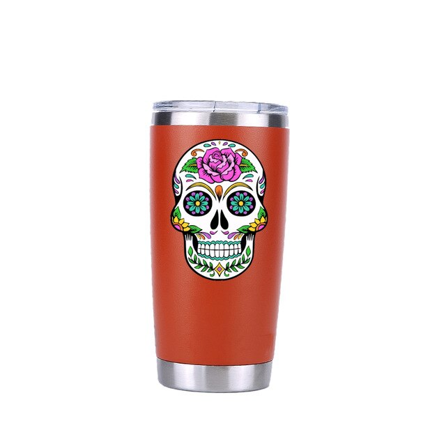 Sugar Skull 30 oz Tumbler Double Wall Vacuum Flasks Insulated Stainless Steel