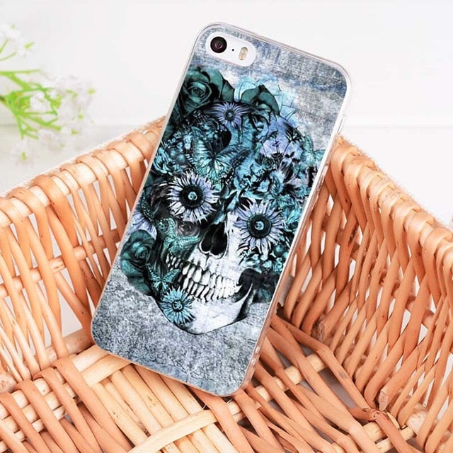 Day of the Dead transparent soft tpu phone case cover