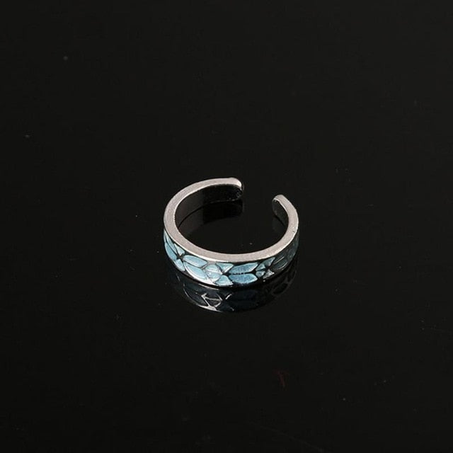 Retro Fashion Steampunk Rings Glow in the Dark For Women Luminous Ring Gift Jewelry