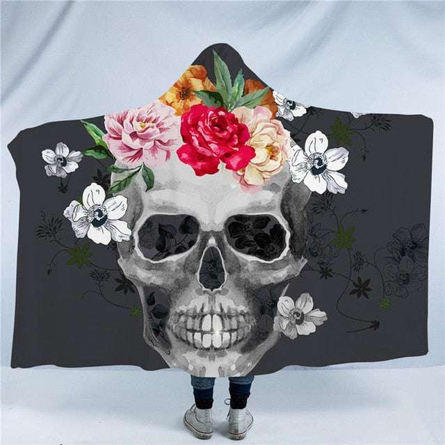 Skull Collection Hooded Blanket