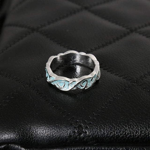Retro Fashion Steampunk Rings Glow in the Dark For Women Luminous Ring Gift Jewelry