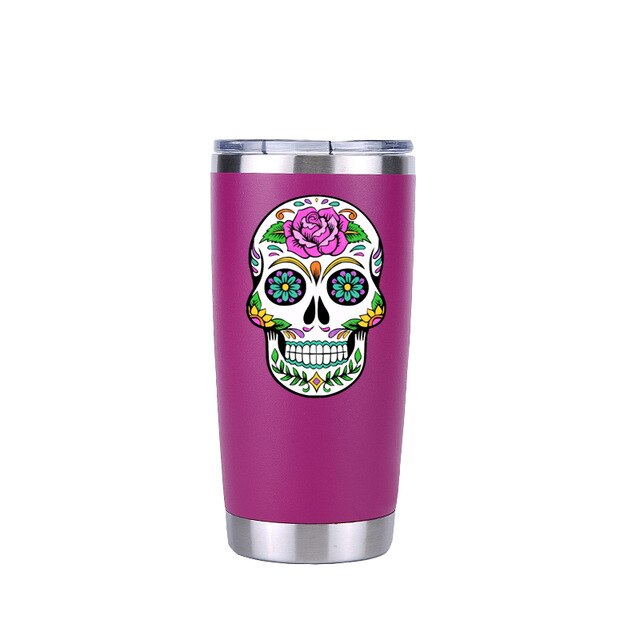Sugar Skull 30 oz Tumbler Double Wall Vacuum Flasks Insulated Stainless Steel