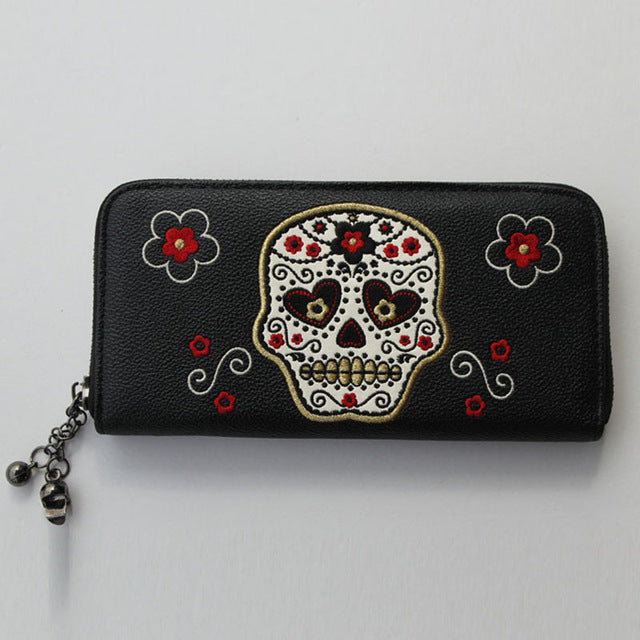Skull Wallet Purse Women PU Leather Wallets Purses