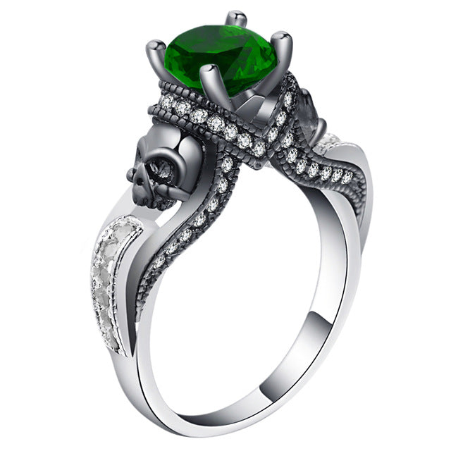 Women's Skull Ring European and American Punk style Motor Biker Men Party Ring Birthday stone skull men's jewelry Rings