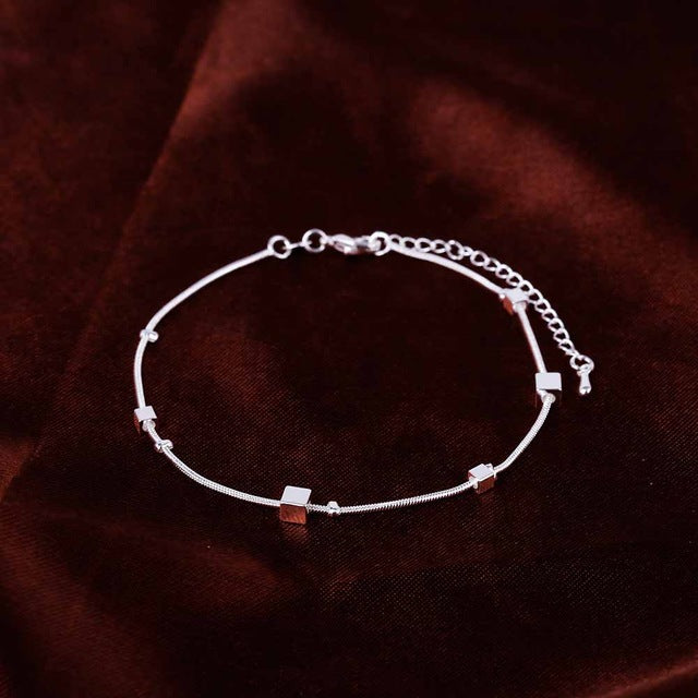 Fashion Women 925 Chain Anklet Bracelet Barefoot Sandal Beach Foot Jewelry Jewelry Gifts