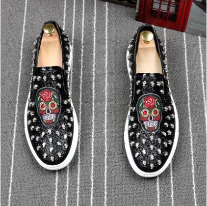 Rivet skull Casual platform Flats Shoes