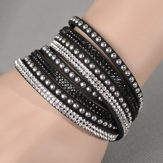 Lokaer Hot Sale Wholesale Fashion Wrap Bracelet Multilayer Bracelets 6 Colors To Choose For Women Gift
