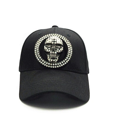 Metal skull cotton Casquette Baseball Cap hip-hop cap Adjustable Snapback