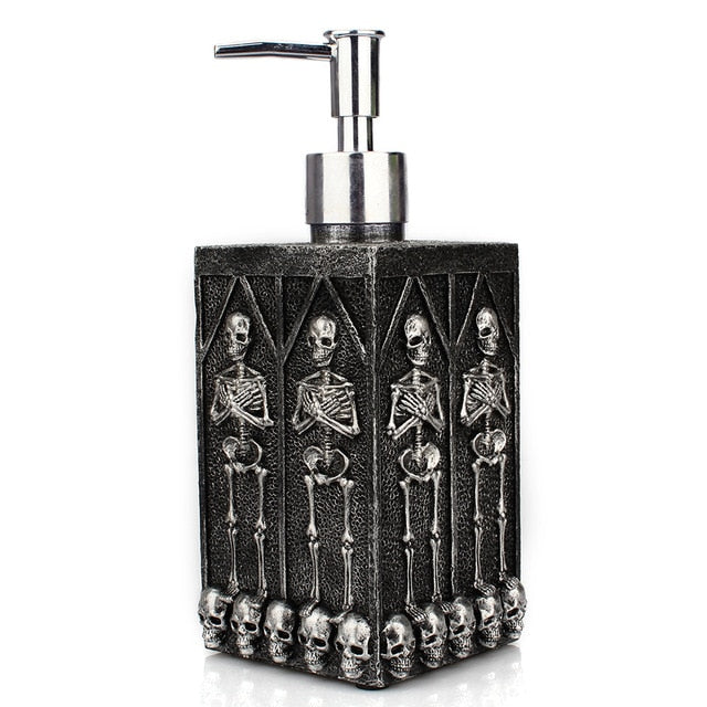 1pc Skull Shower Gel Dispenser Bottle Liquid Soap Dispenser Pump Hand  450ml