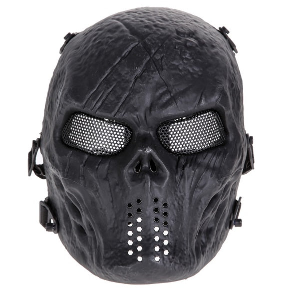 Skull Airsoft Party Mask Paintball Full Face Mask Army Games Mesh Eye