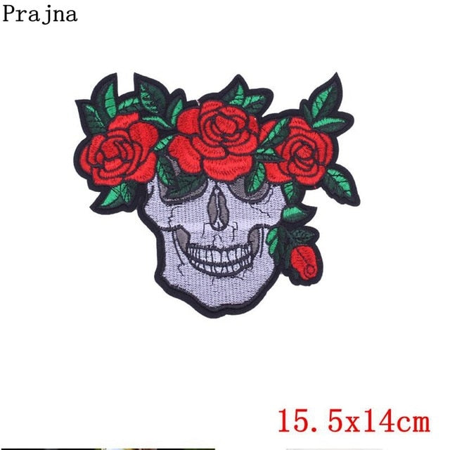 Set of 10 random sugar Skull Embroidery Patches