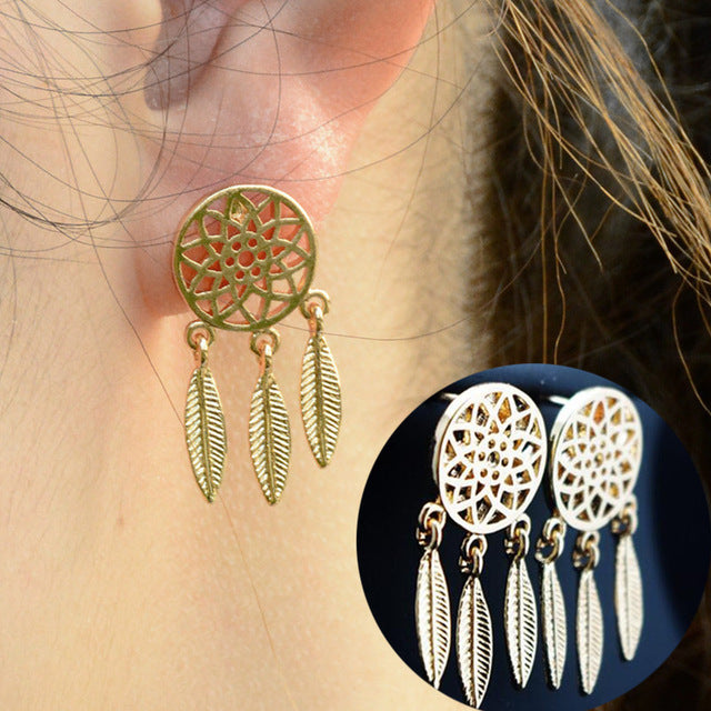Imitation Pearl Heart Crystal Flower Bow Leaf Angel Wings Geometry Stud Earrings for Women Jewelry