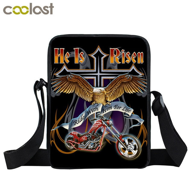 Dark Gothic Mini Messenger Bag Skull Crossbody Bags