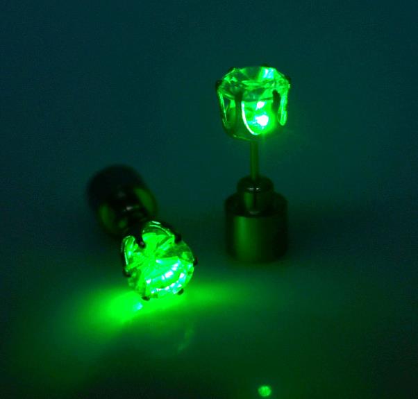 1Pair Charm LED Stud Earring Light Up Crown Glowing In Dark Crystal Ear Stud Earrings For Women Jewelry Christmas New Year Gifts